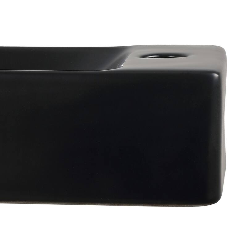Felix Modern Wall Mounted Rectangular Ceramic Mini Sink, By JONATHAN Y
