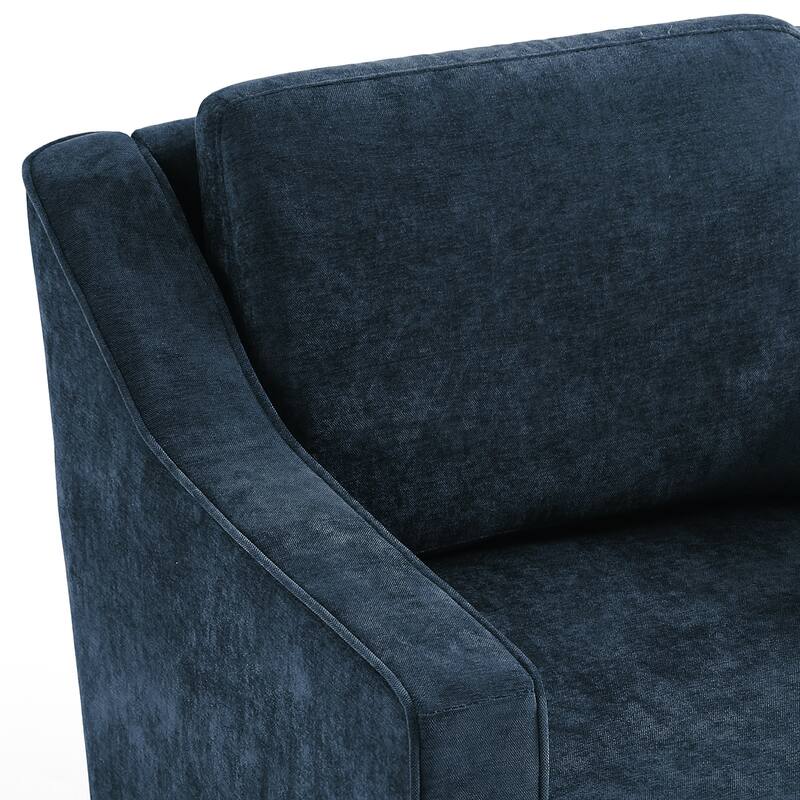 30" W Modern Accent Swivel Chair Comfy Upholstered Armchair Set of 2