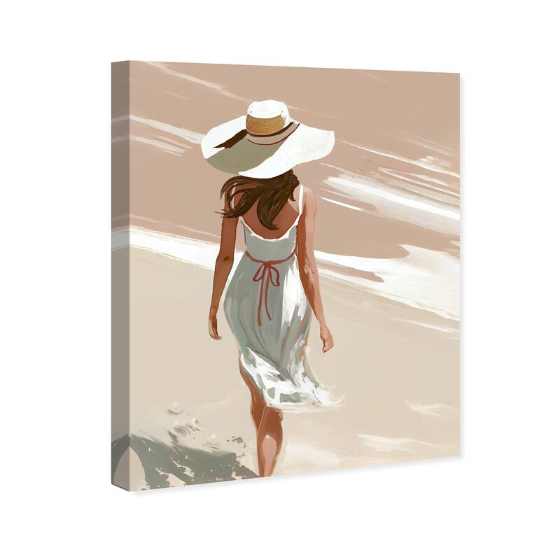 Wynwood Studio Fashion and Glam Beach Passe Brown and Nautical & Coastal Wall Art Canvas Print