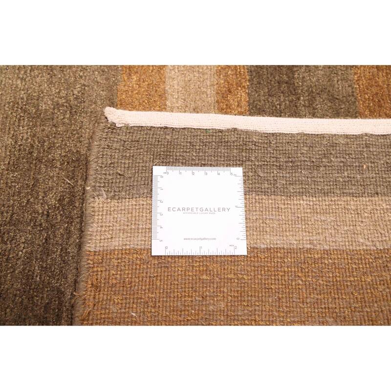 ECARPETGALLERY Hand-knotted Opulence Brown Wool Rug - 8'2 x 9'11
