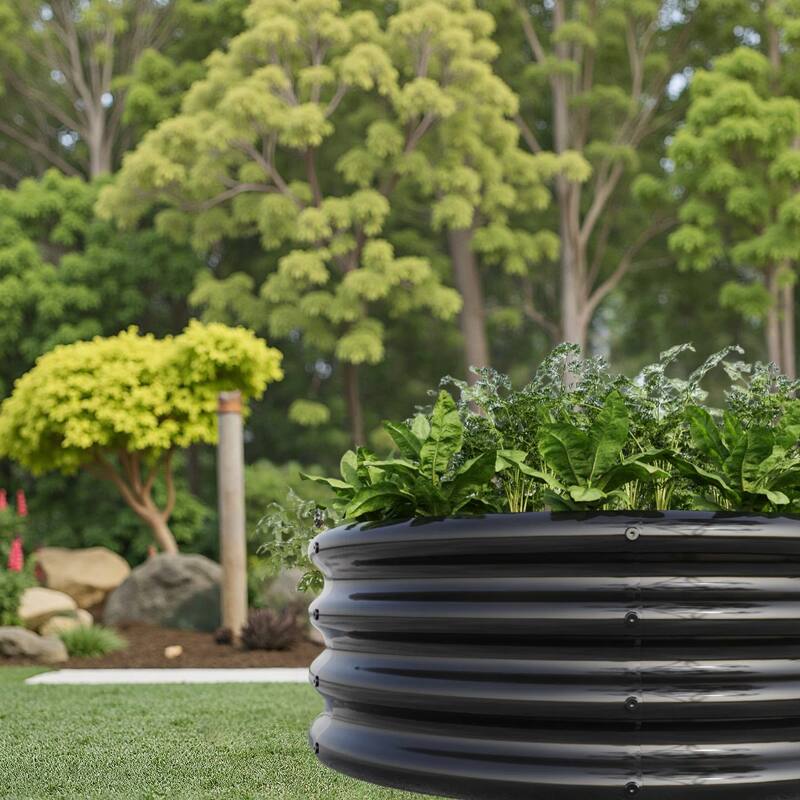 Galvanized Metal Raised Garden Bed for growing vegetables herb flowers