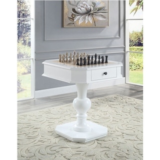 White game table solid wood galini table pedestal base table - Bed Bath ...