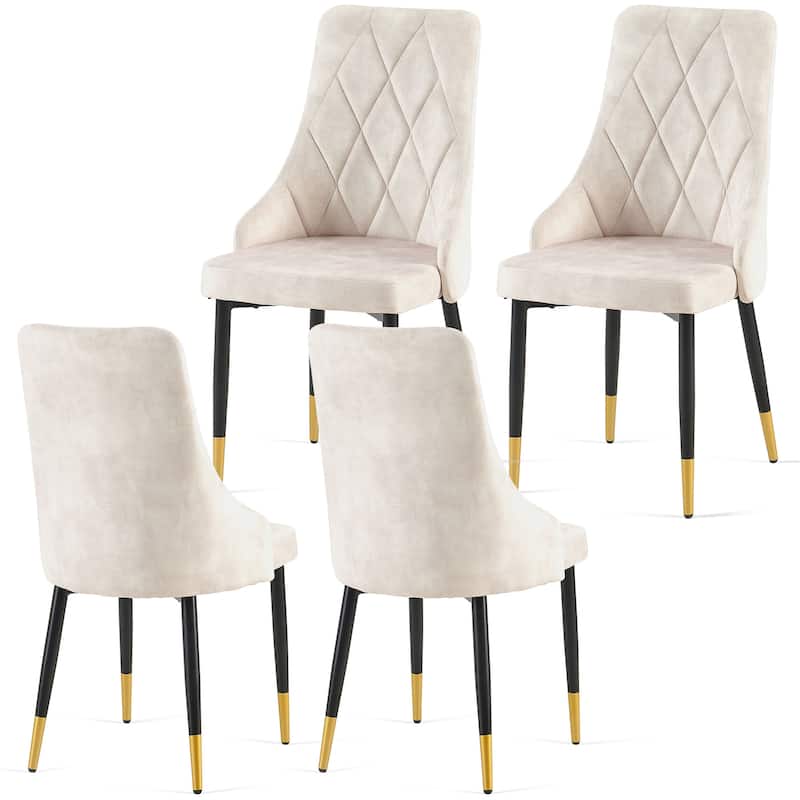 Beige Dining Chairs Set Of 2 Living Room Chair Modern Kitchen Armless Side Chair