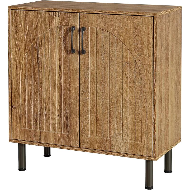59" Sideboard Buffet Cabinet Set of 2, Farmhouse Storage Accent Cabinet with Doors & Adjustable Shelves