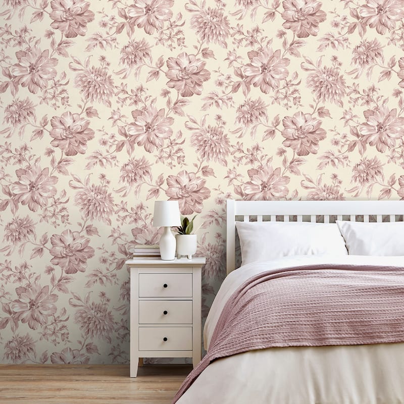 Fine Decor Gabriela Pink Floral Wallpaper
