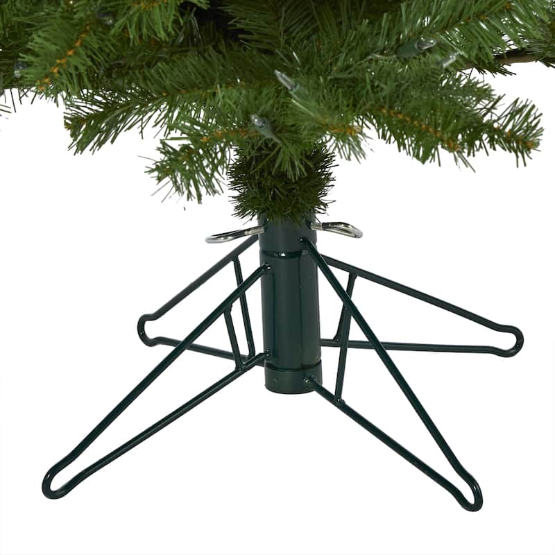 5ft. Spruce Artificial Christmas Tree with 200 Warm White Lights and 461 Bendable Branches - Perfect Small-Space Tree