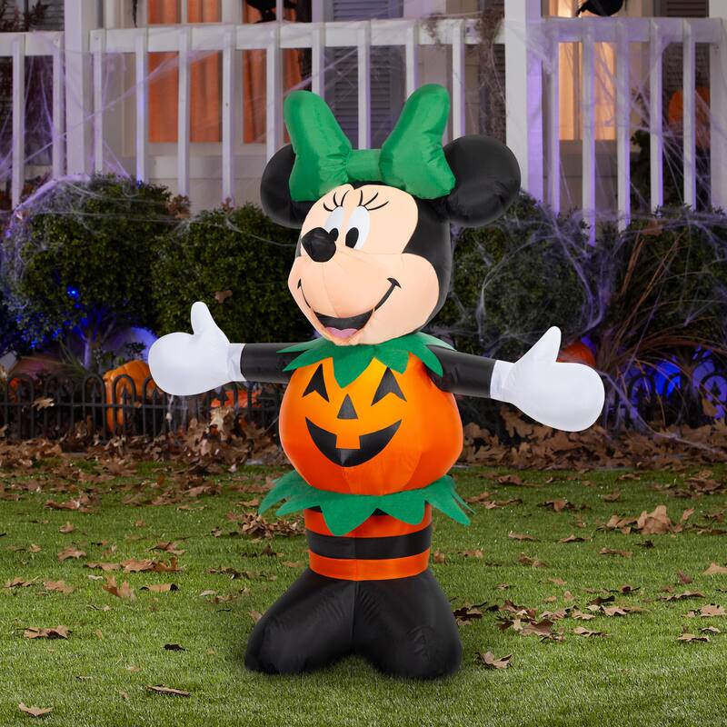 Airblown-Minnie Dressed In Pumpkin Outfit-Disney