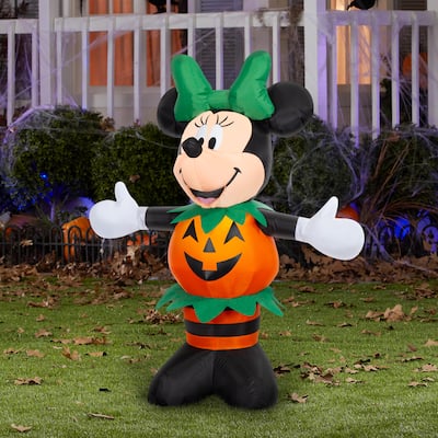 Airblown-Minnie Dressed In Pumpkin Outfit-Disney