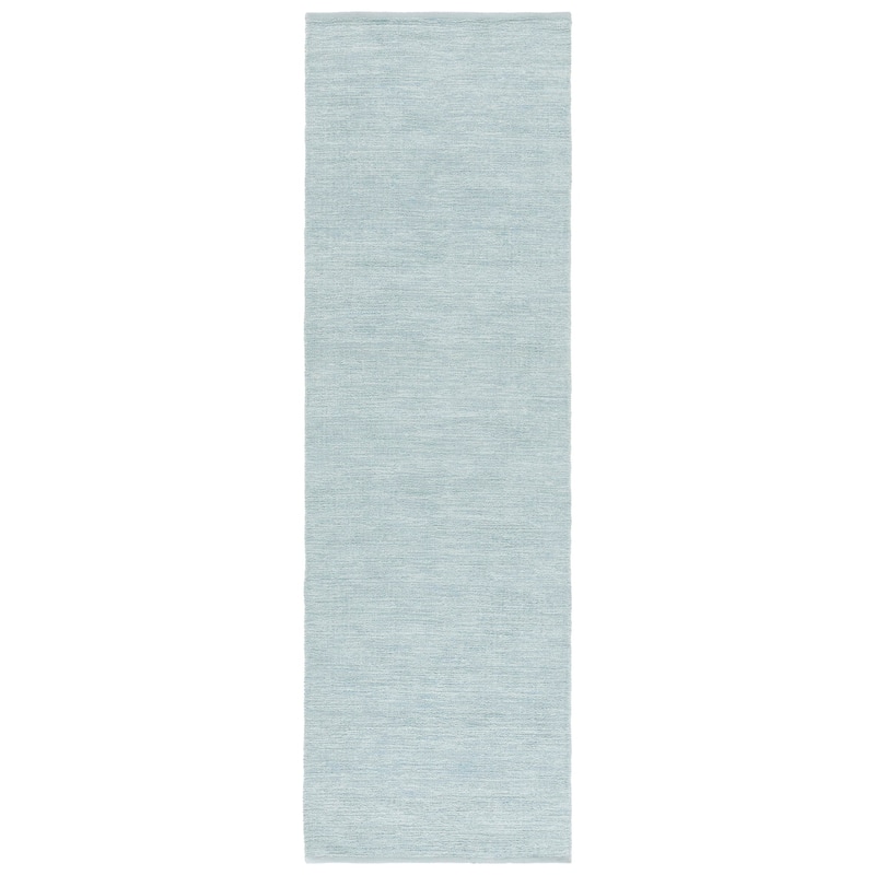 SAFAVIEH Handmade Montauk Willie Cotton Rug - 2'3" x 8' Runner - Turquoise