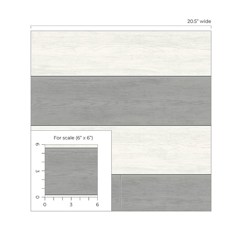 NextWall Two Toned Shiplap Peel and Stick Wallpaper