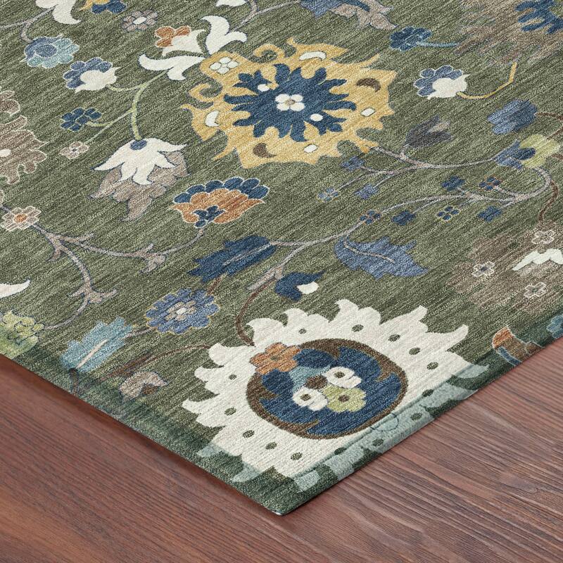 Machine Washable Indoor/ Outdoor Traditional Marci Chantille Rug