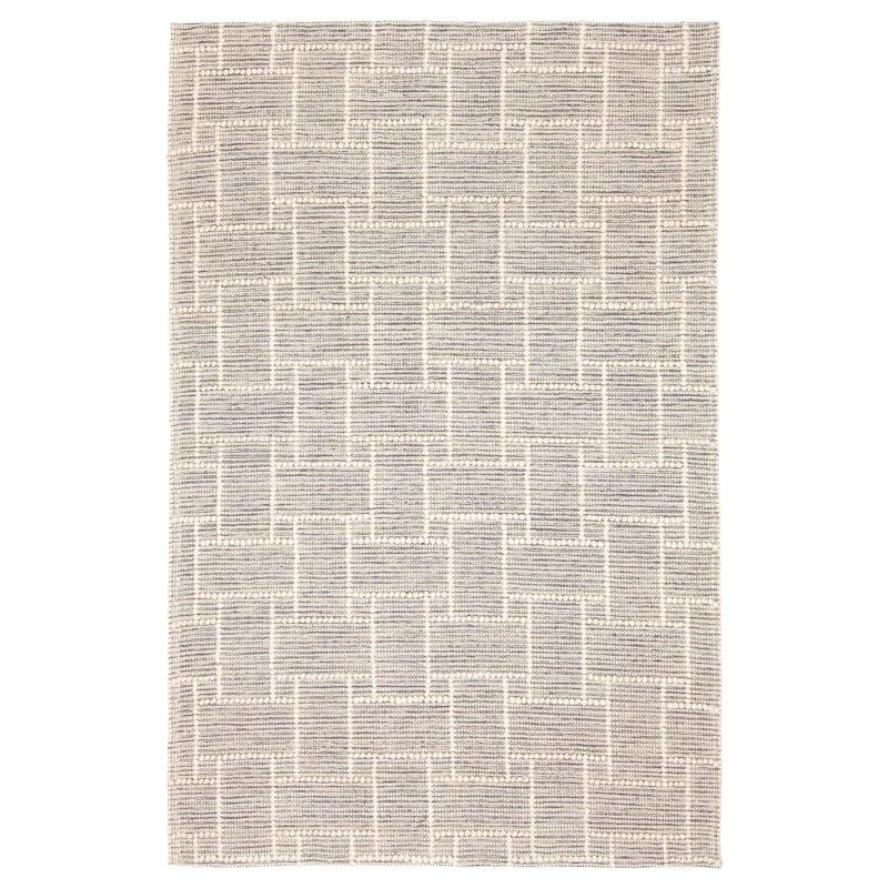 ECARPETGALLERY Braid weave Sienna Grey Wool Rug - 5'0 x 7'9 - Grey - 5'0 x 7'9