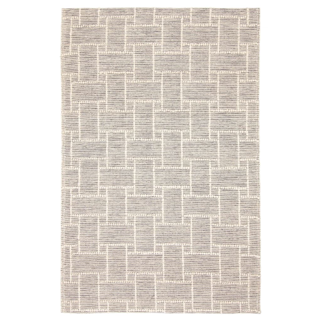 ECARPETGALLERY Braid weave Sienna Grey Wool Rug - 5'0 x 7'9