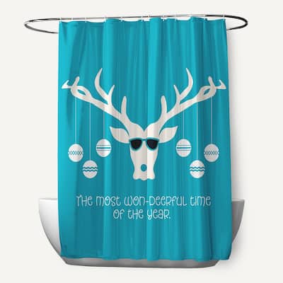 Cool Christmas Deer Shower Curtain