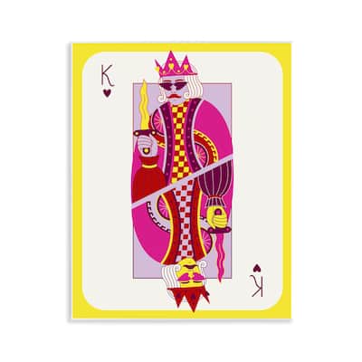 Stupell Bright Trendy King Card Wall Plaque Art Design By Grace Popp