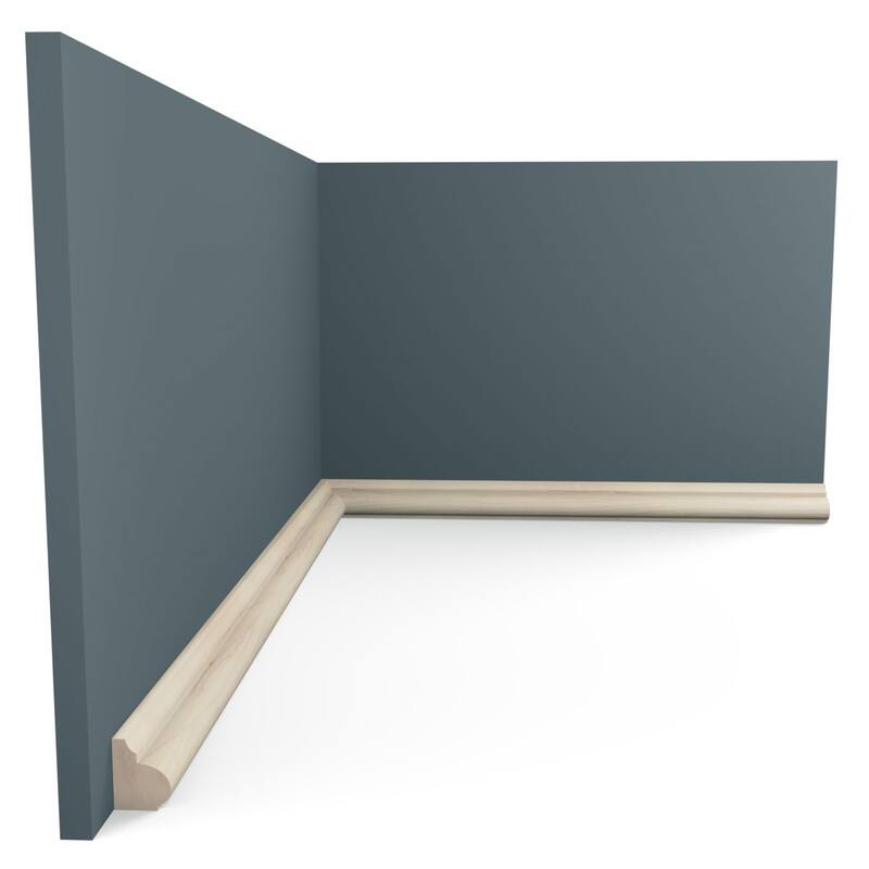 WM1207: 11/16-in D x 7/8-in W x 96-in L Americraft Solid Hardwood Stain Grade Base Cap Moulding