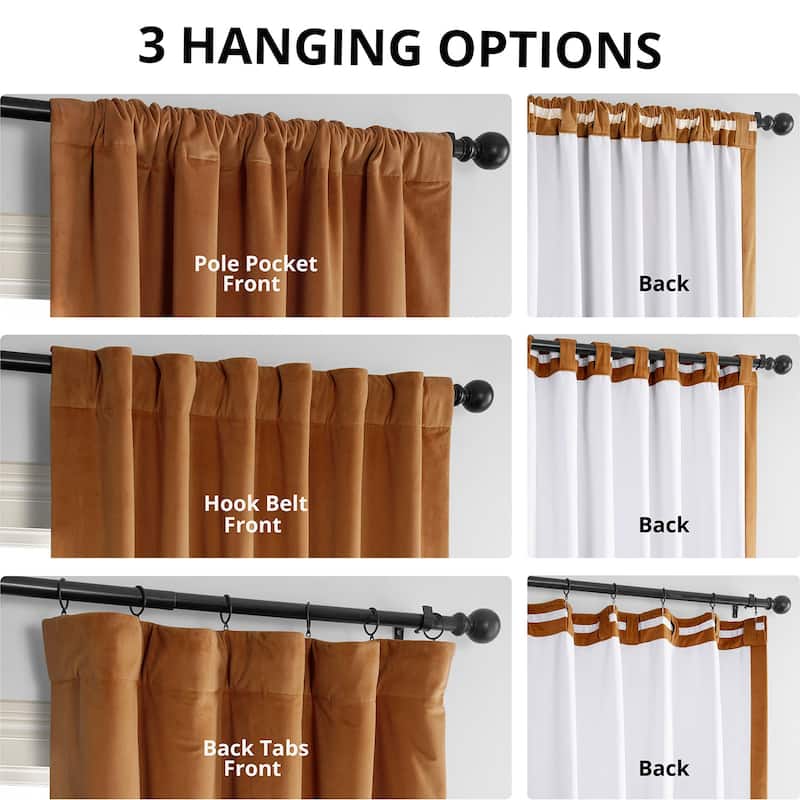 Exclusive Fabrics Signature Blackout Velvet Curtain (1 Panel)