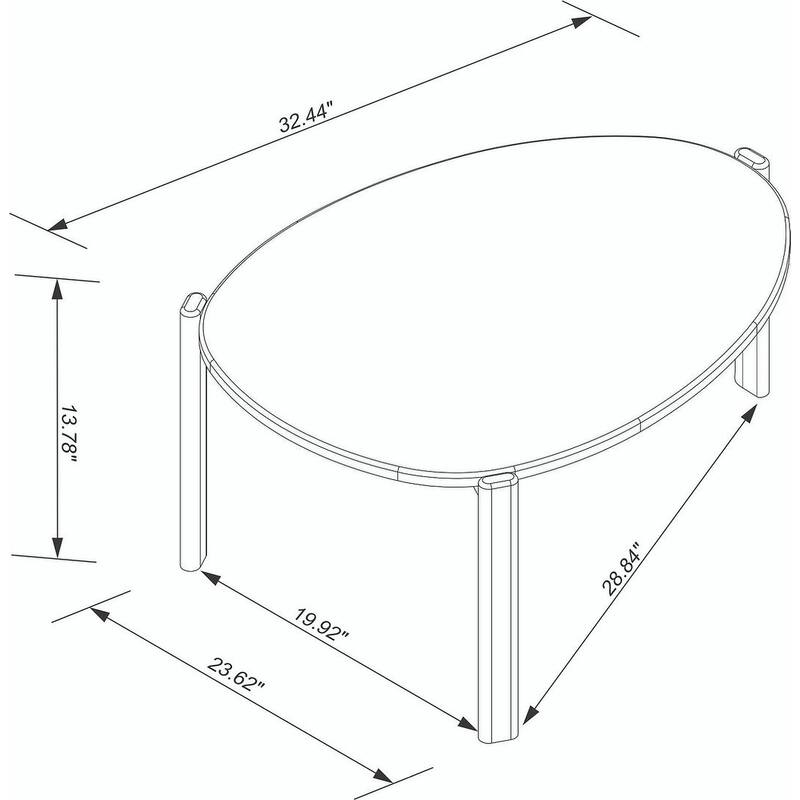 Manhattan Comfort Mid Century Modern Gales Coffee Table