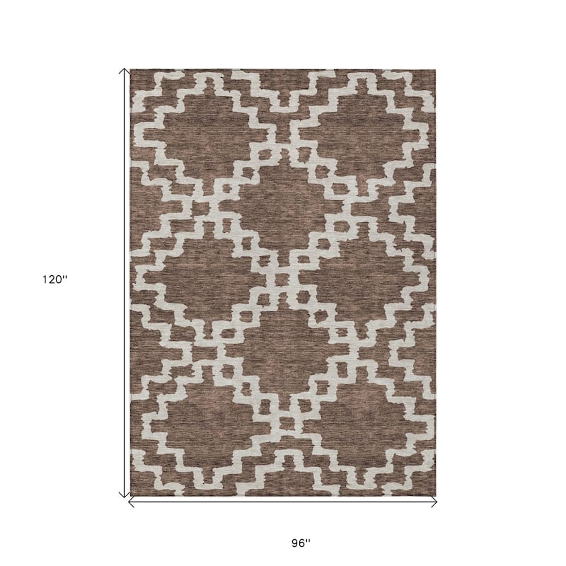 HomeRoots Geometric Transitional Rectangle Outdoor Rug