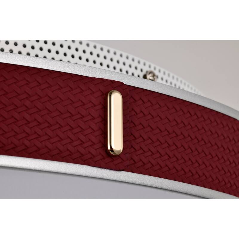 Bandon - 20 Inch LED Flush Mount - Gray with Red Wrap - Acrylic Lens