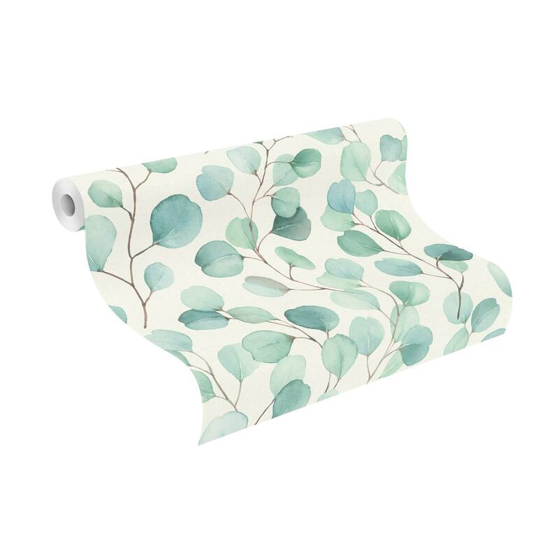 Rasch Elaina Aqua Watercolor Boughs Wallpaper
