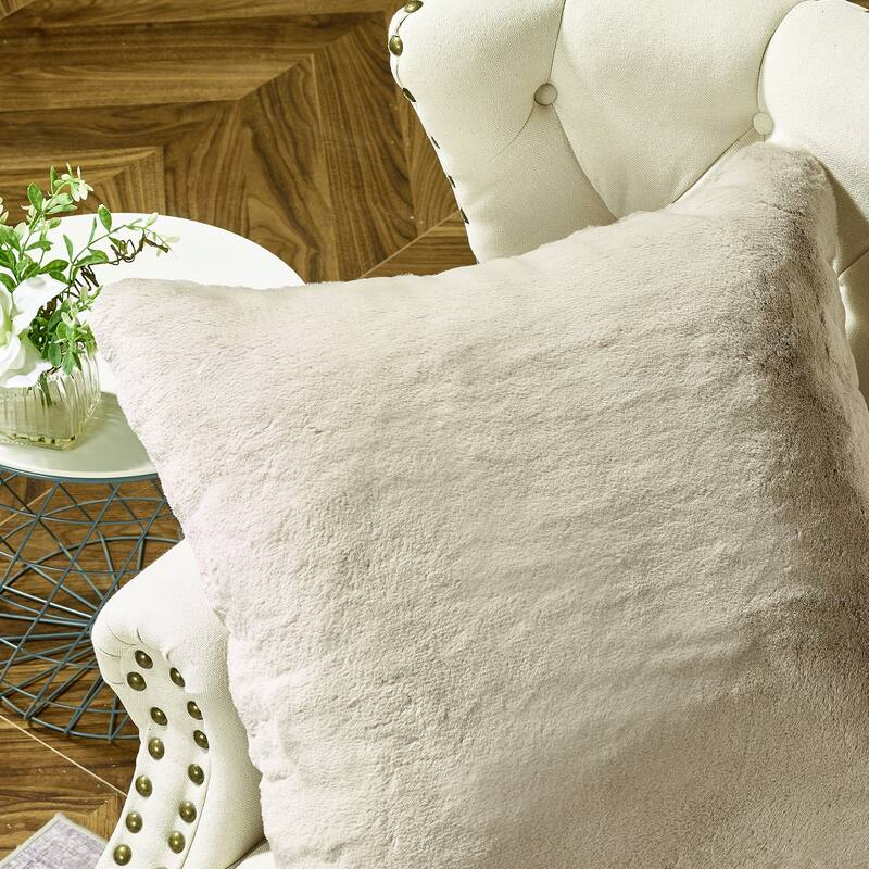 Serenta Heavy Fauxfur Pillow Shell 2 PC Set, NO INSERT
