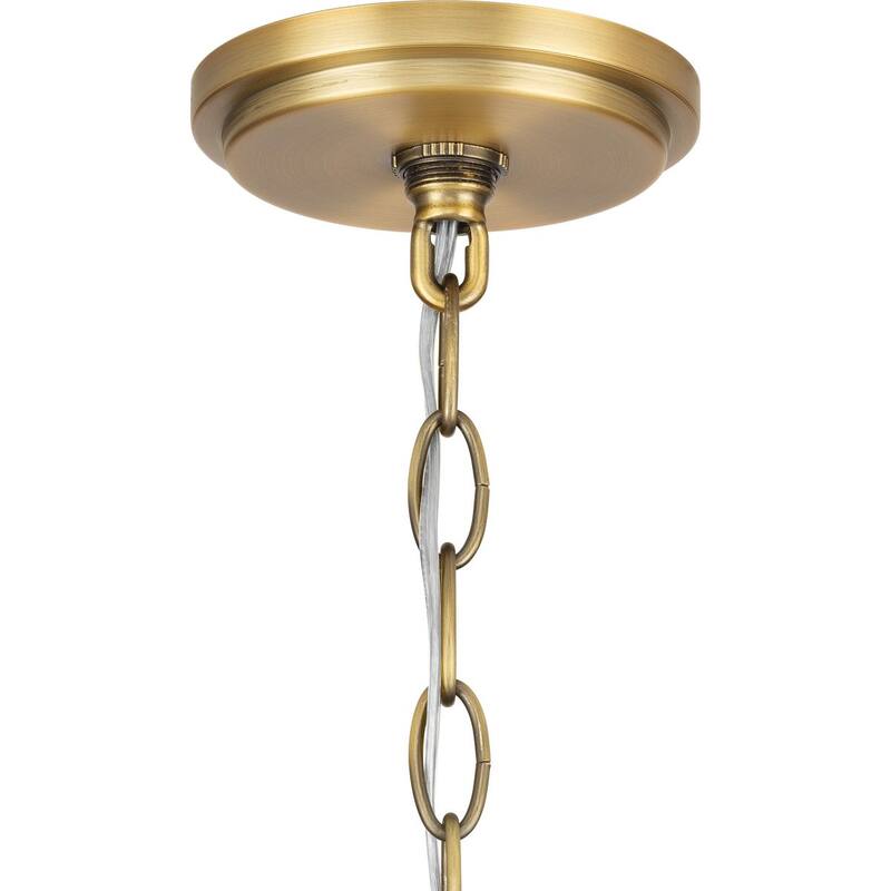 Gilliam Collection Nine-Light Vintage Brass New Traditional Chandelier - 35.5 in x 35.5 in x 38.37 in