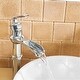 preview thumbnail 23 of 25, Waterfall Single Handle Bathroom Vessel Faucet With Drain Assembly Single Hole Vessel Sink Faucets Modern Basin Vanity High Tap