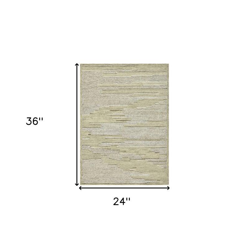 HomeRoots Striped Lodge Rectangle Area Rug