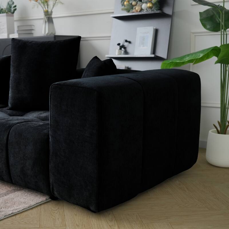 Extra Large Linen Corner Sectional Sofa Couch for Living Room Set