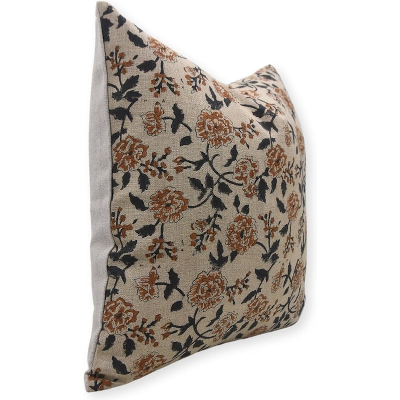 Fabdivine Linen Square Block print pillow Cover