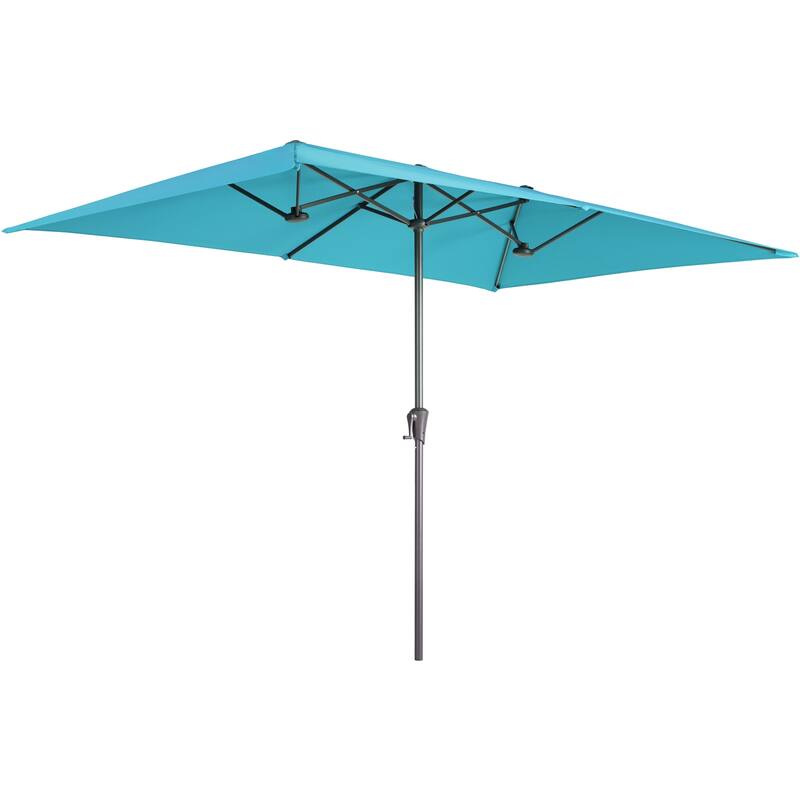 BONOSUKI 11x7/10x6.5ft Double-Sided Patio Umbrella with Large Canopy Outdoor Table Umbrella for Garden
