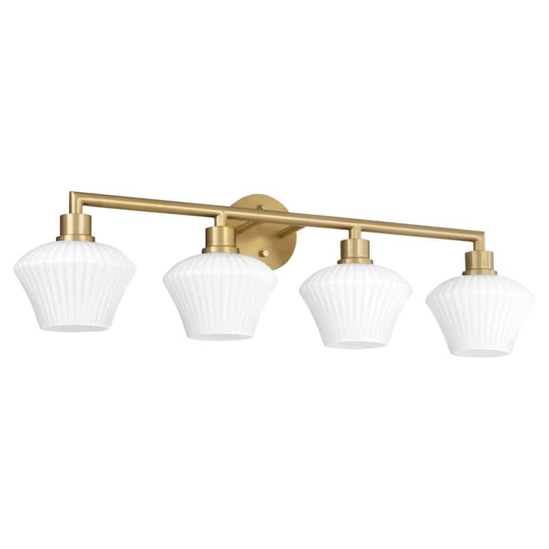 Quorum International 5221-4 Belinder 4 Light 33" Wide Vanity Light - Aged Brass