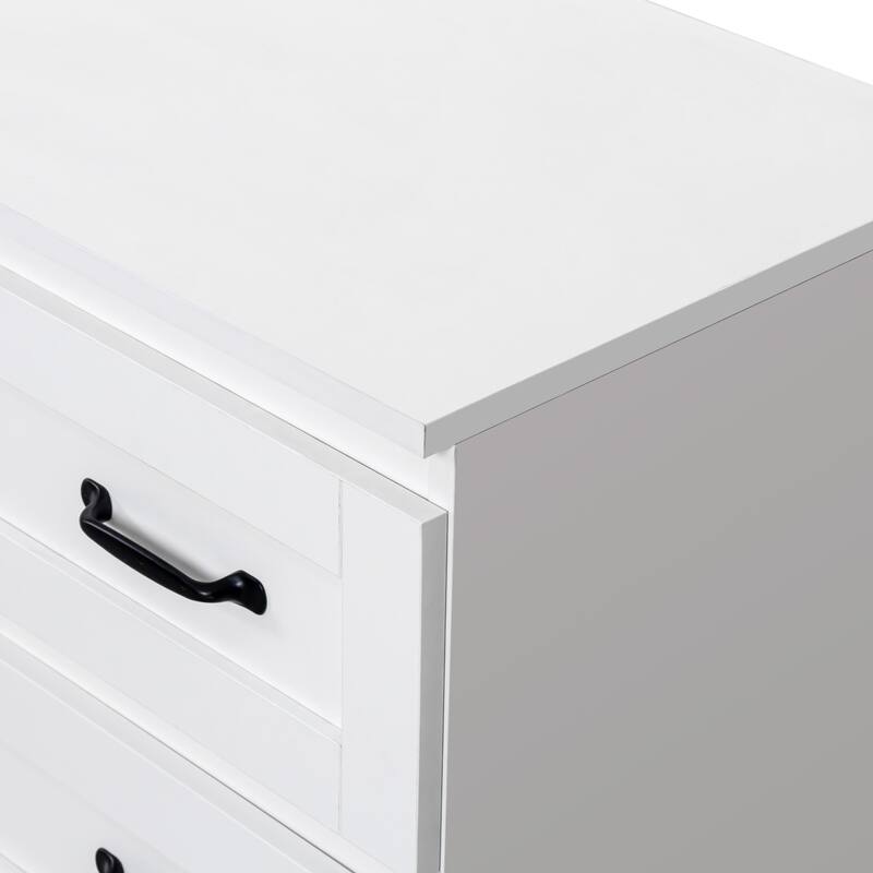 Modern Black Side Cabinet with 6 Drawers ,Wood Chest of Drawers with Metal Handle, Storage Organizer for Living Room