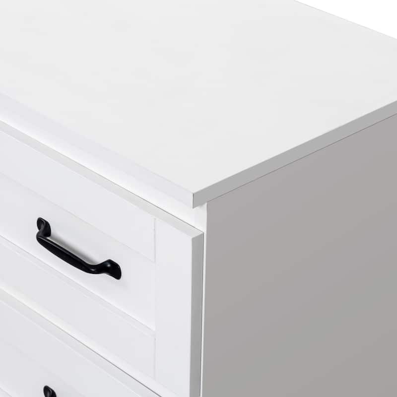 Side Cabinet with 6 Drawers, Wood Chest of Drawers with Metal Handle, Accent Cabinet with Storage Organizer