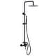 preview thumbnail 5 of 58, Outdoor 10 Inch Round Rain Shower Set with Handheld Shower (Adjustable Slider) Matte Black