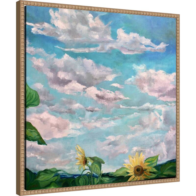 Sunflowers in Ukraine by Alexandra Higgins Framed Canvas Wall Art Print