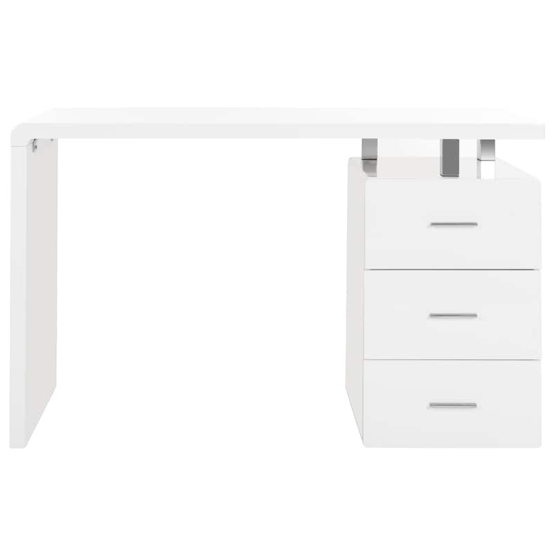 SAFAVIEH Patti White Chrome Desk