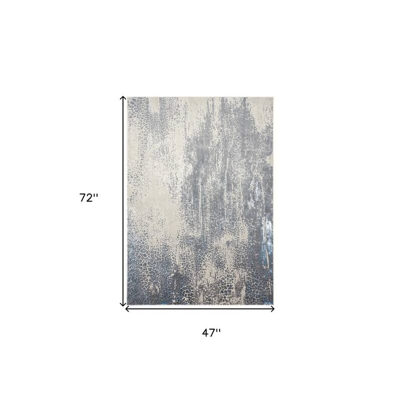Zere Abstract Modern Non Skid Woven Area Rug By HomeRoots