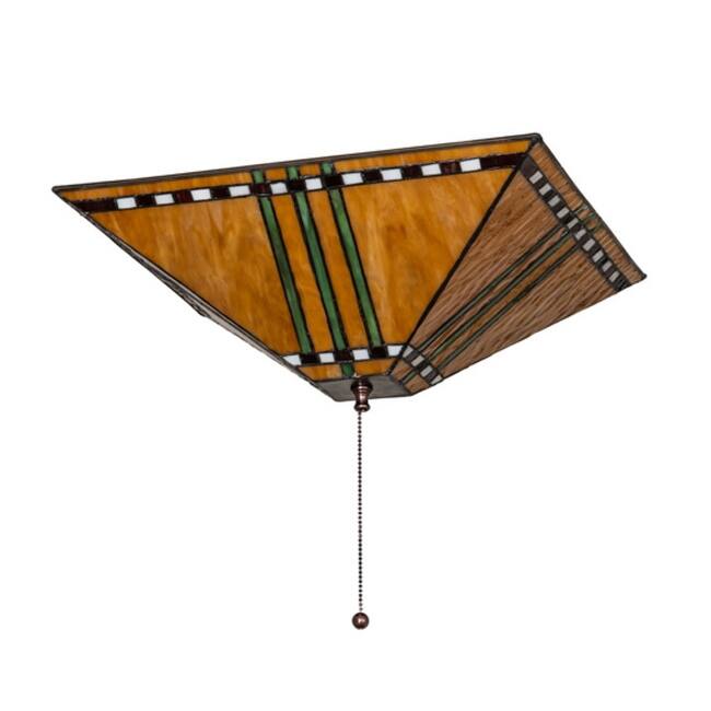 Meyda Tiffany 254214 Prairie Corn 3 Light 24" Wide Semi-Flush Ceiling