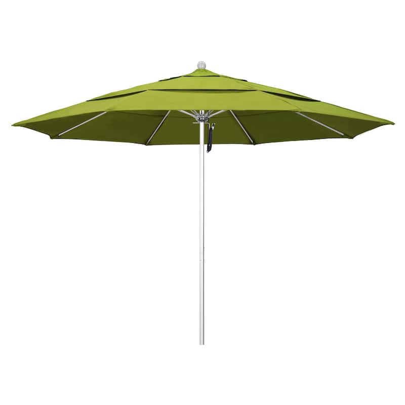 California Umbrella Anodized Silver Finish Aluminum 11-foot Round Outdoor Umbrella - Ginko