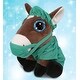 preview thumbnail 5 of 4, DolliBu Large Horse Sparkle Eyes Doctor Plush Toy with Uniform and Cap - 8 inches