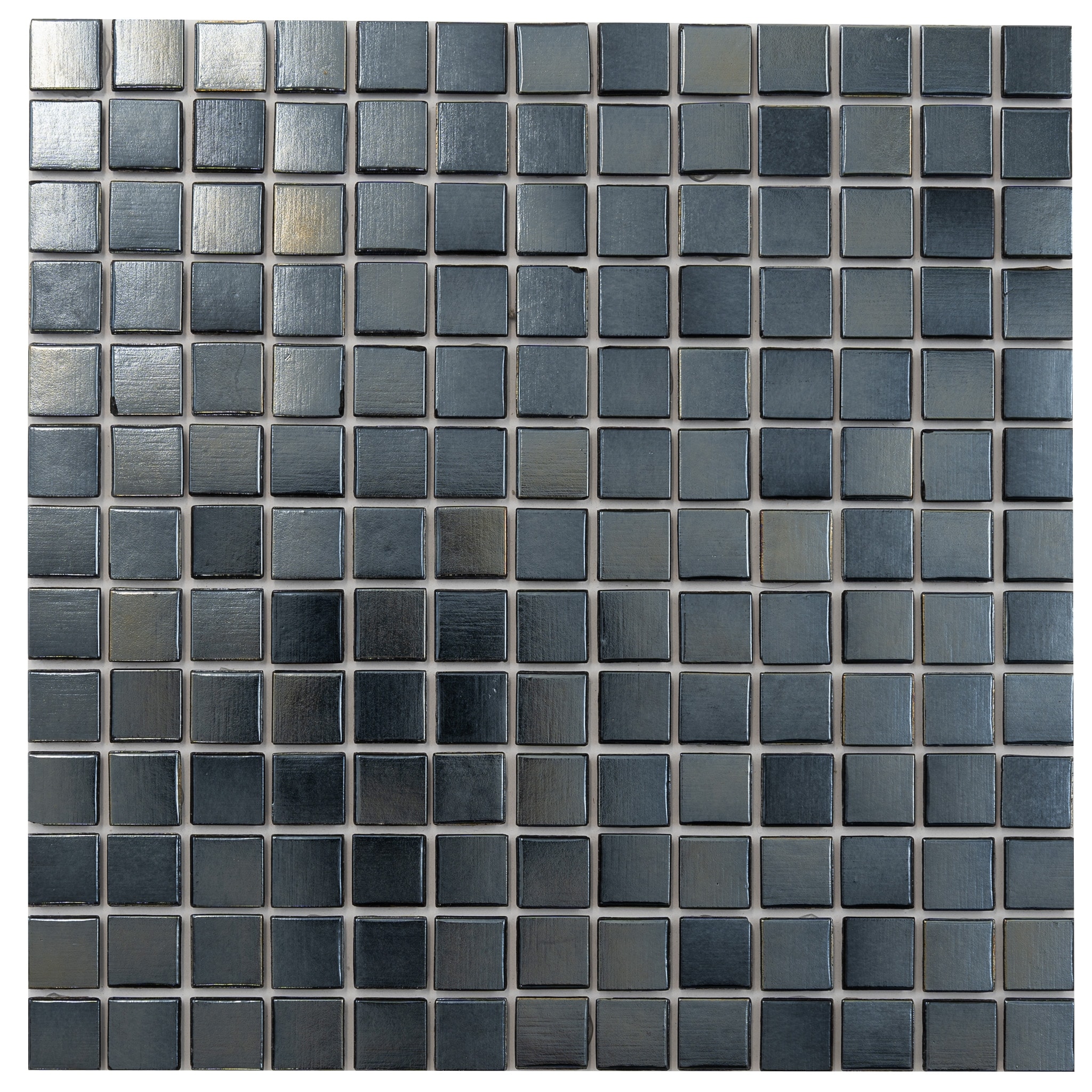 Apollo tile 12" x 12" Nacreous Glossy Shimmer Black Glass Tile (20 sq ft/case) - 20 Pack