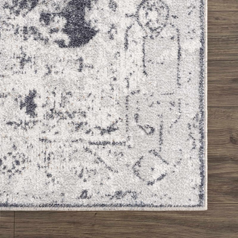 Hauteloom Manhattan Machine Washable Oriental Persian Medallion Vintage Distressed Area Rug