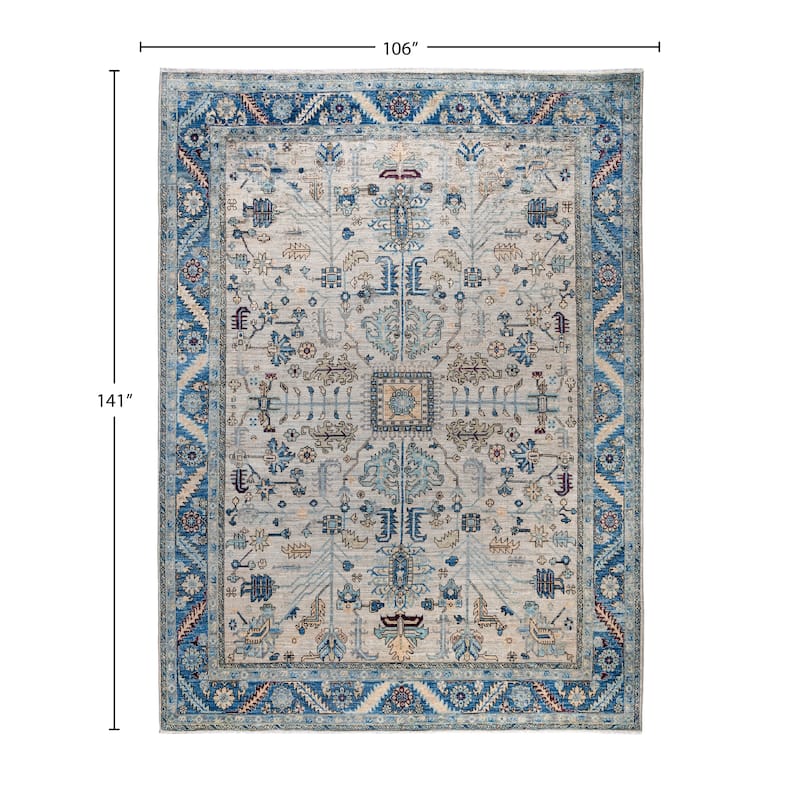 Serapi One-of-a-Kind Hand-Knotted Area Rug - Gray - 8' 10" x 11' 9"
