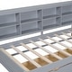 preview thumbnail 46 of 49, Full Size and Twin Size Wooden Double Sofa Beds with Storage Shelves and USB Charging Ports