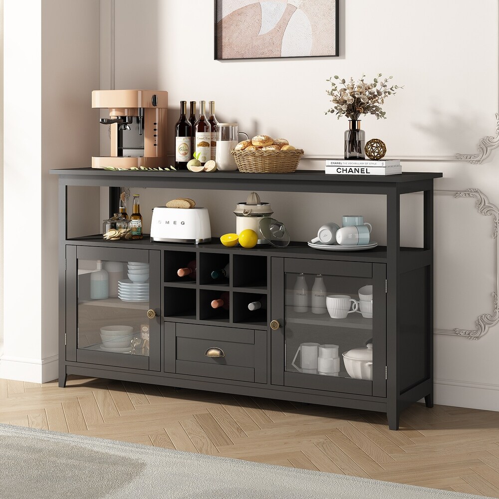 console table with doors and shelves