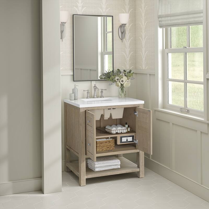 James Martin Vanities Breckenridge 30" Single Vanity, Whitewashed Oak