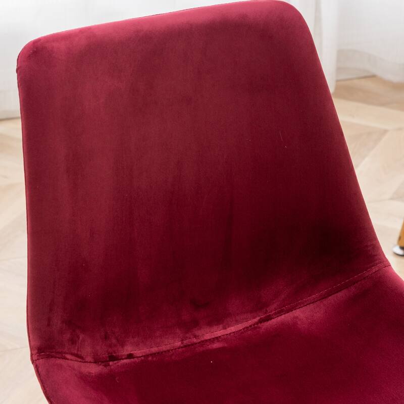 Modern 2 Piece Velvet Dining Chair Set with Floor Protector, Backrest, Upholstered for Dining Room Kitchen Bedroom Living Room