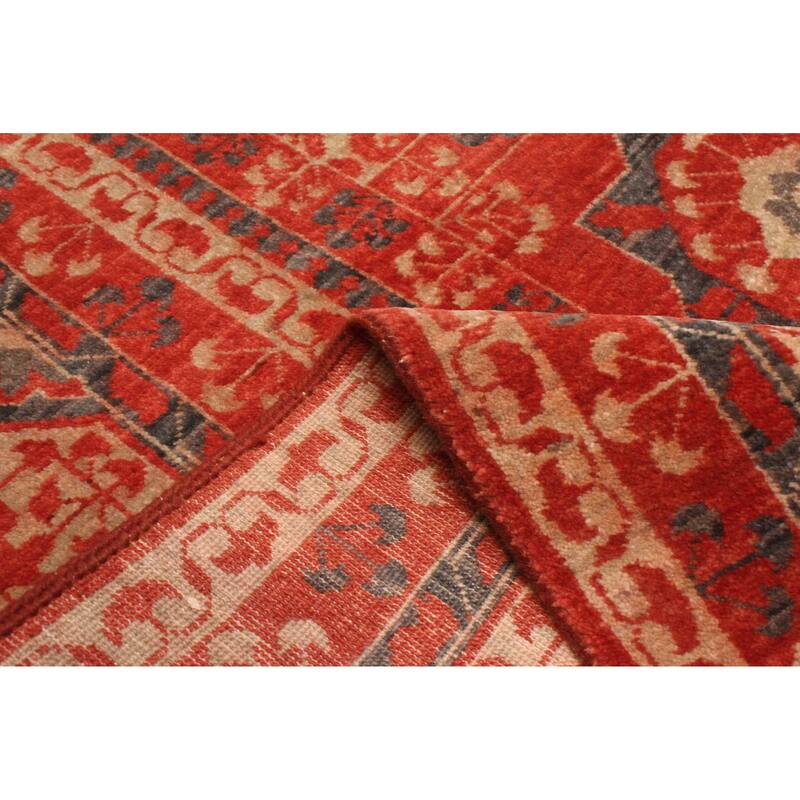 ECARPETGALLERY Hand-knotted Pako Mamluk Red Wool Rug - 9'2 x 12'3